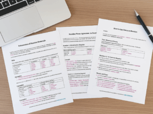 Russian Numbers Cheatsheet Bundle