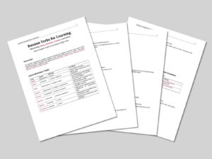 Russian Verbs for Learning Cheatsheet